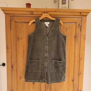 Cord Button-up Dress